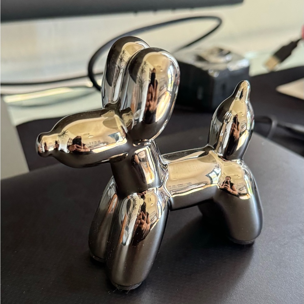 Jeff Koons Chrome Desktop Balloon Dog Decor